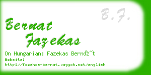 bernat fazekas business card